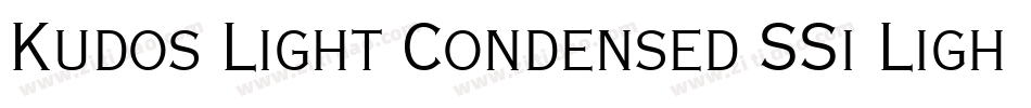 Kudos Light Condensed SSi Light Condensed Italic字体转换